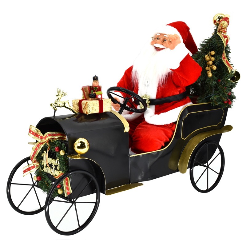 60cm a condus muzical animat Santa cu masina