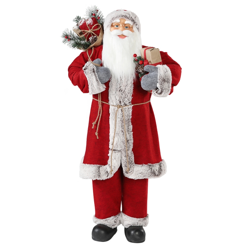 30 ~ 110cm Crăciun în picioare Santa Claus cu cadou sac ornament decorare festival de vacanță figurine colecție tradiționale Xmas
