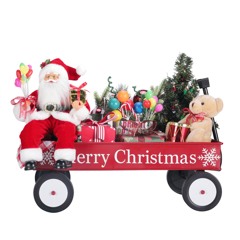 TM-95114 50*27*38cm Moș Crăciun cu camion cadou