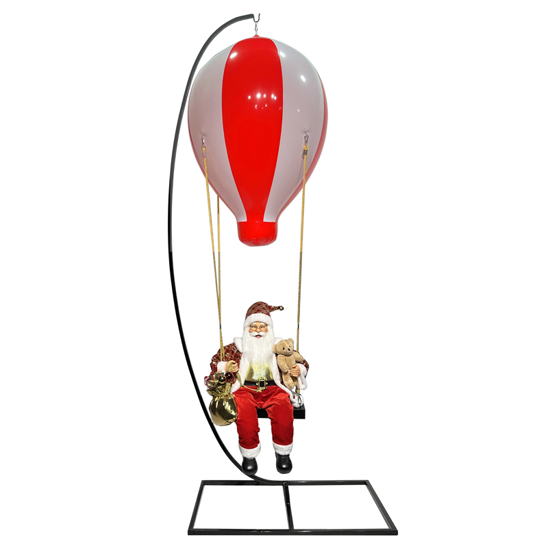 Balon cu aer cald Moș Crăciun cu suport
